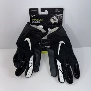 Nike Vapor Jet 5.0 Football Gloves Men's 2XL Black White New